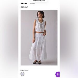 Urban Outfitters White Maxi Skirt